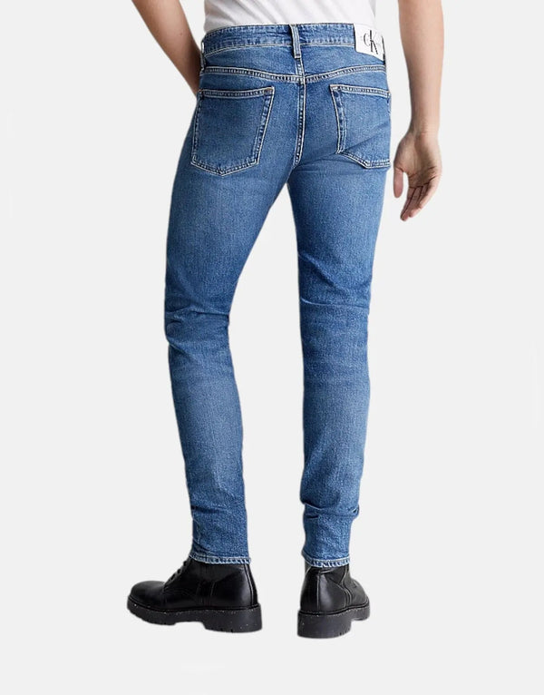 Calvin Klein Men's Comfort Stretch Slim Tapered Medium Blue Denim Jeans
