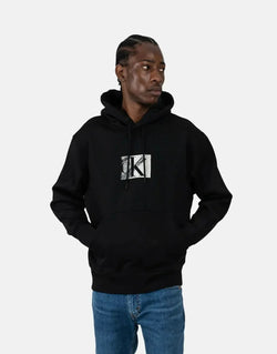 Calvin Klein Men's Small Box Logo Black Hoody: Premium Style, Plush Comfort