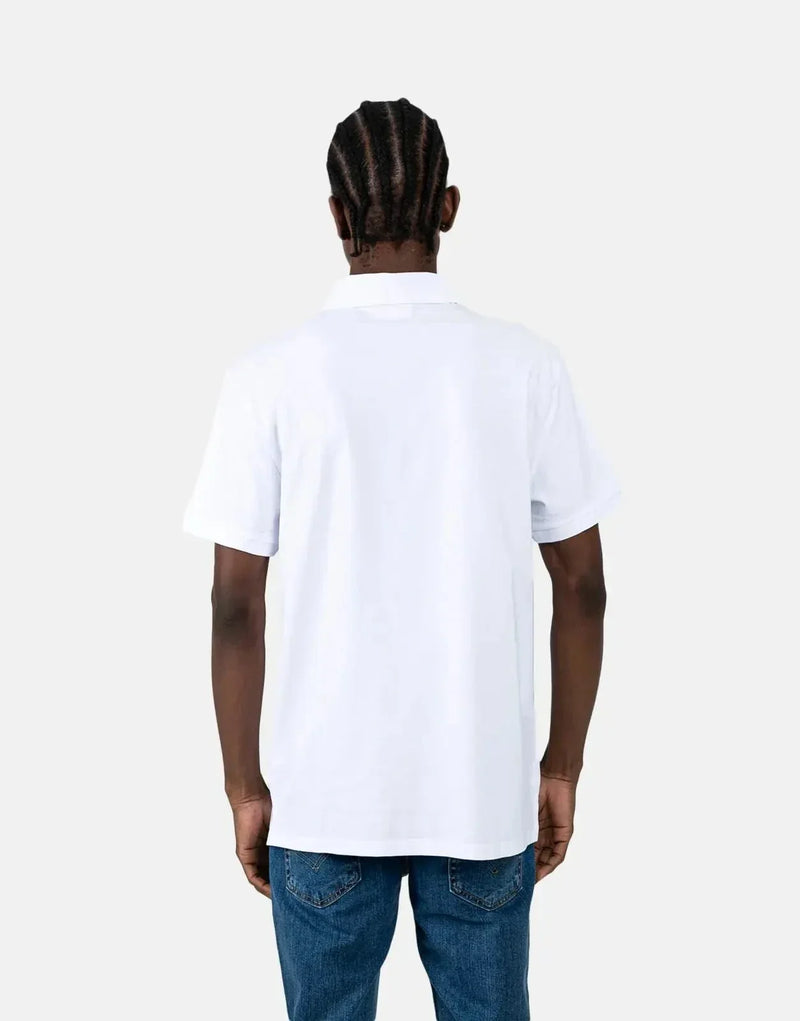 Calvin Klein Men's Smooth Cotton White Polo Shirt - Classic Comfort Style