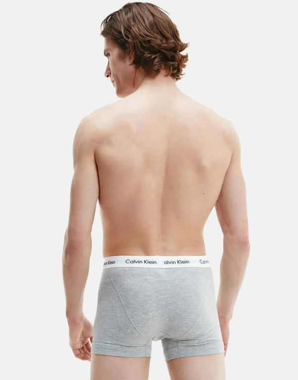 Calvin Klein Men's Cotton Stretch Trunk Underwear 3-Pack Multi-Color Comfort