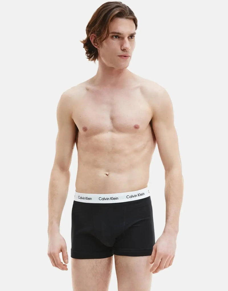 Calvin Klein Men's Cotton Stretch Trunk Underwear 3-Pack Multi-Color Comfort