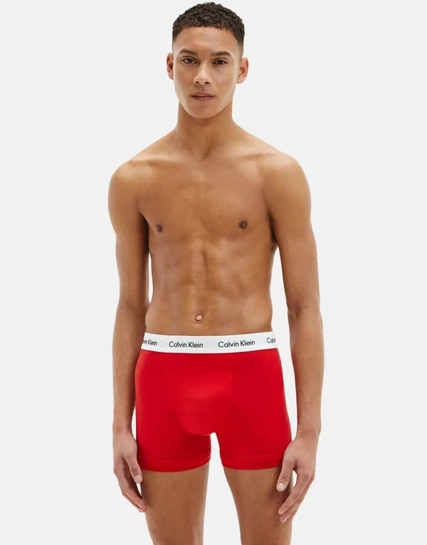 Calvin Klein Men's Premium Cotton Stretch Trunk Underwear 3-Pack, Multi-Color