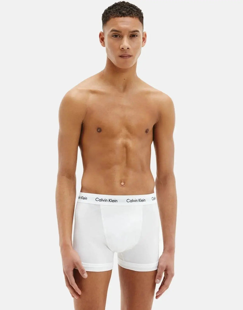 Calvin Klein Men's Premium Cotton Stretch Trunk Underwear 3-Pack, Multi-Color