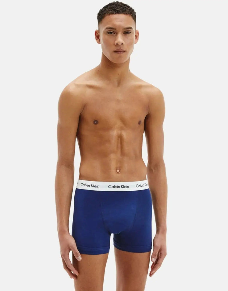Calvin Klein Men's Premium Cotton Stretch Trunk Underwear 3-Pack, Multi-Color