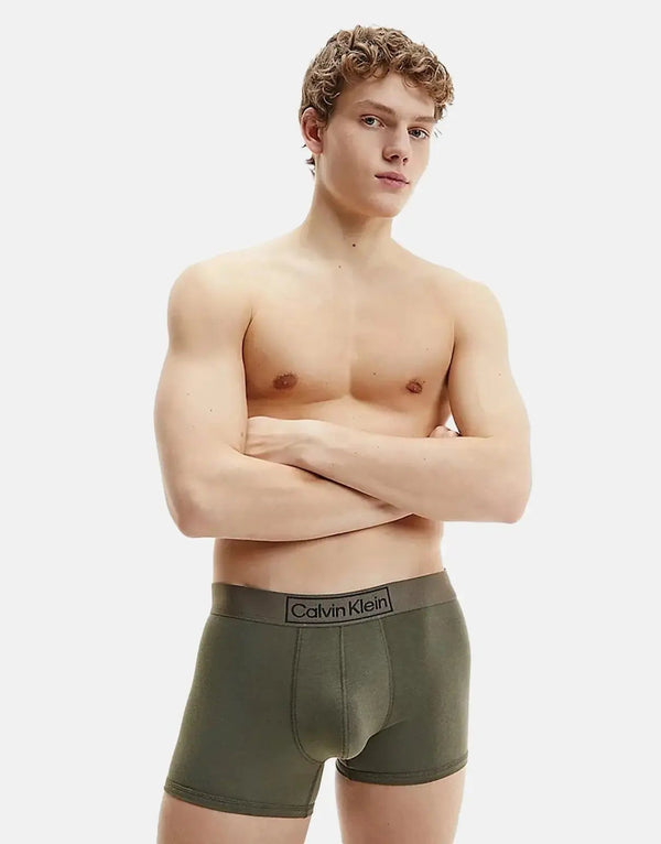 Calvin Klein Men's Green Heritage Stretch Cotton Trunk Underwear