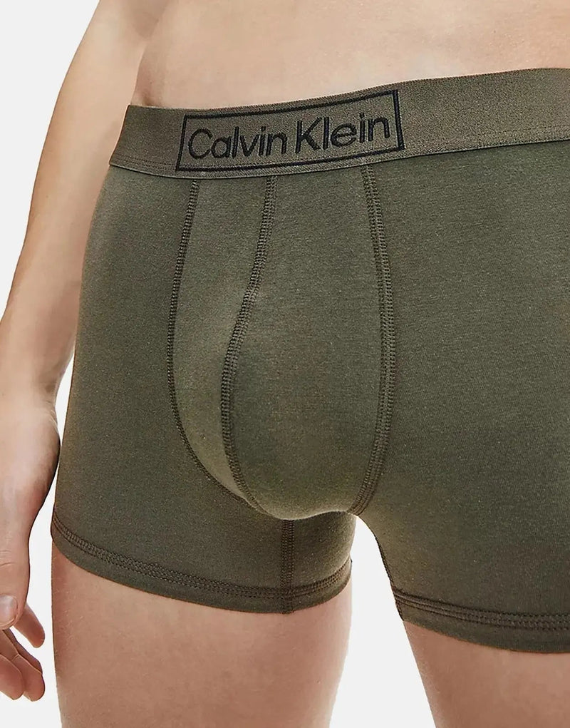 Calvin Klein Men's Green Heritage Stretch Cotton Trunk Underwear