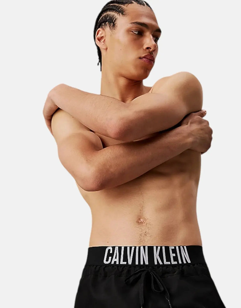 Calvin Klein Men's Quick-Dry Recycled Swim Shorts, Signature Elastic Waistband