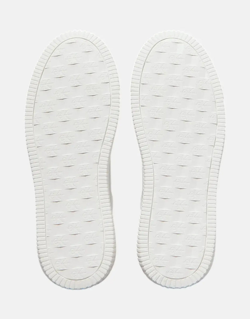 Calvin Klein Men's Chunky Cupsole Mono Sneaker - Stylish White Leather