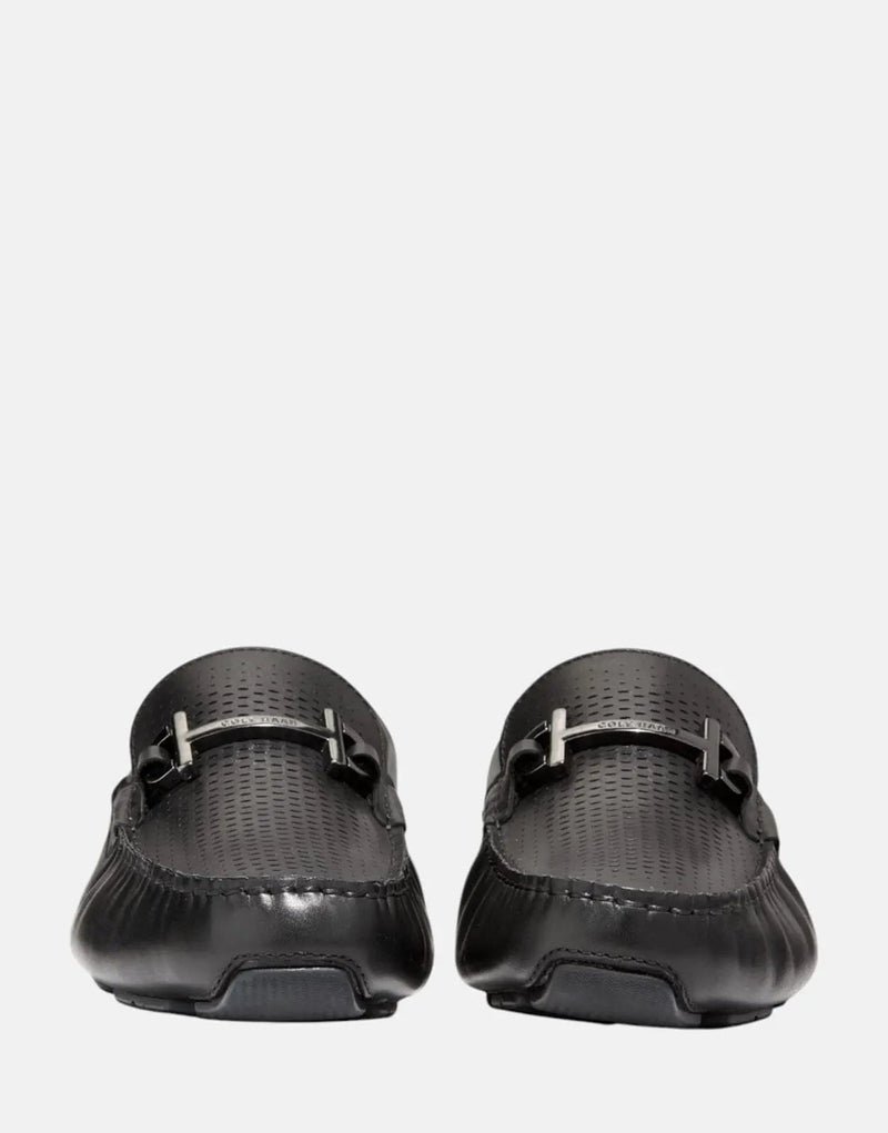 Cole Haan Men's Grand Laser Bit Driving Loafers: Premium Black Leather Comfort