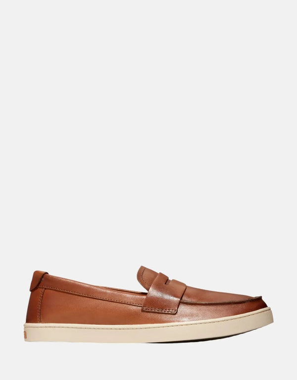 Cole Haan Pinch Weekender Penny Loafers: Men's Tan Angora Leather Comfort Shoes