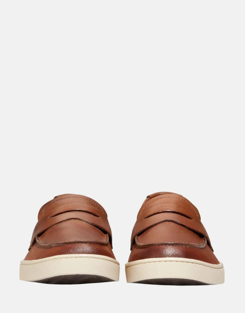 Cole Haan Pinch Weekender Penny Loafers: Men's Tan Angora Leather Comfort Shoes