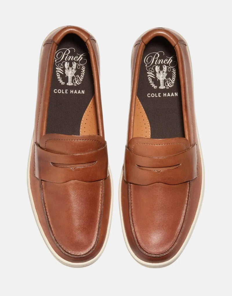 Cole Haan Pinch Weekender Penny Loafers: Men's Tan Angora Leather Comfort Shoes