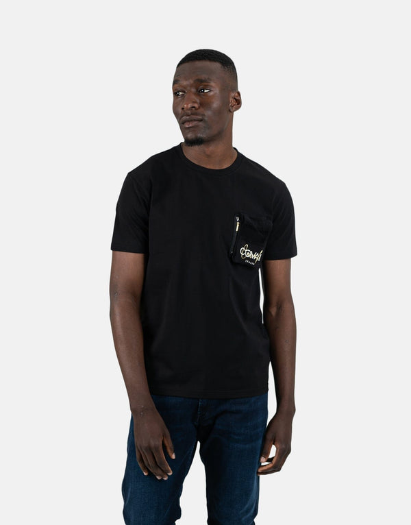 Premium Covali Taska Men's Black Cotton Blend T-Shirt for Everyday Style