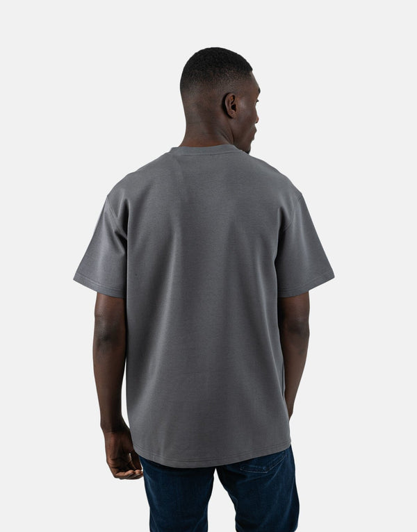 Covali Men's Tipo B Grey Boxy Fit Cotton T-Shirt for Effortless Style