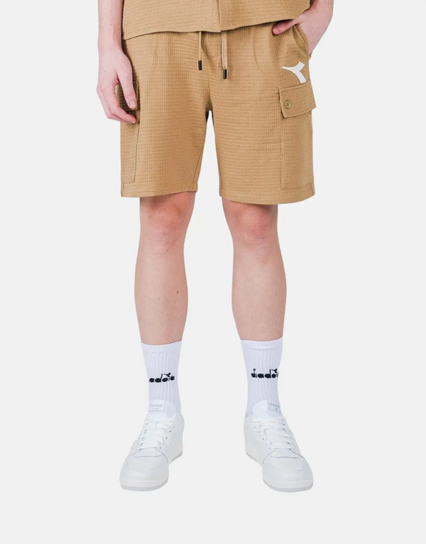 Diadora Men's Brown Trail Shorts: Comfortable, Stylish, Utility-Focused for Active Wear