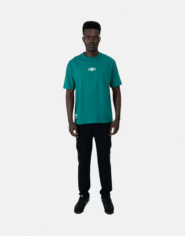 Diadora Cavallo Men's Green Cotton T-Shirt: Relaxed Fit, Premium Comfort Style