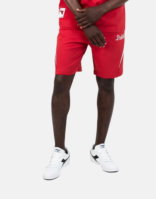 Diadora Elden Brick Red Athletic Shorts - Motorsport Inspired Sporty Comfort