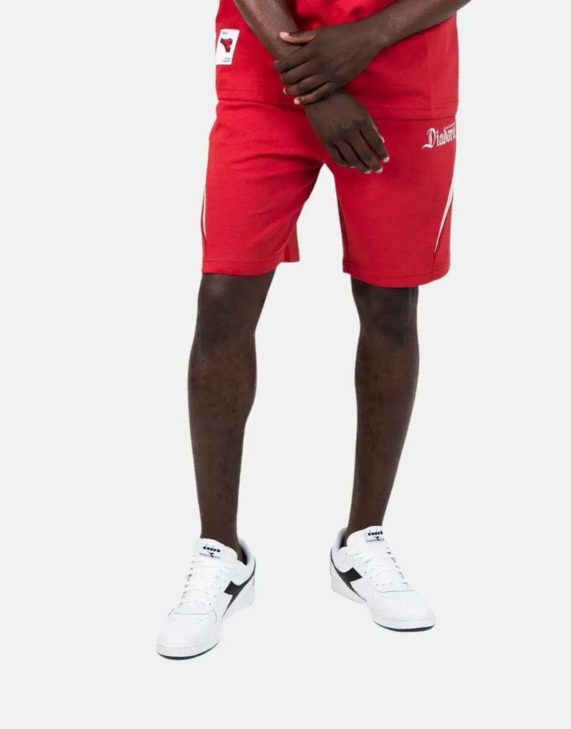 Diadora Elden Brick Red Athletic Shorts - Motorsport Inspired Sporty Comfort