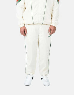 Diadora Pulse White Sweatpants: Classic Nylon Track Pants for Effortless Style