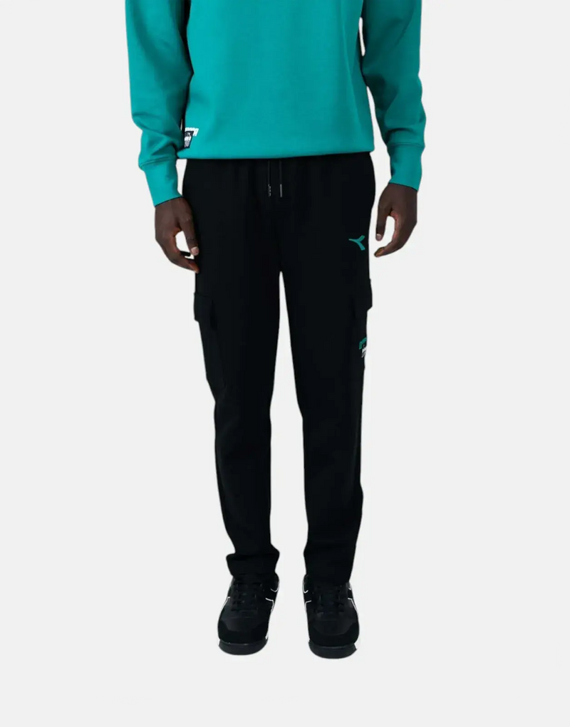Diadora Sereno Men's Black Premium Comfort Stretch Cargo Pants - Durable, Stylish, Versatile