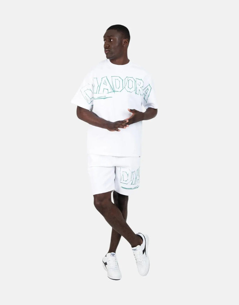 Diadora Severino Men's White Athletic Performance Shorts - Breathable, Comfortable, Stylish Training Wear