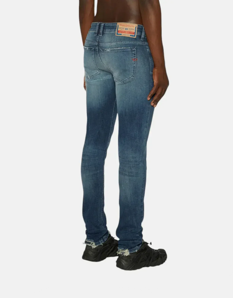 Diesel 1979 Sleenker 01 Men's Slim Tapered Stretch Blue Denim Jeans