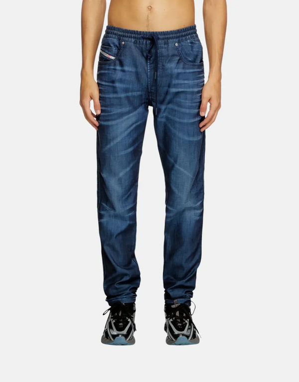 Diesel D-Strukt Jogg Sweat Jeans: Slim Fit, Dark Blue Wash, Ultimate Comfort Blend