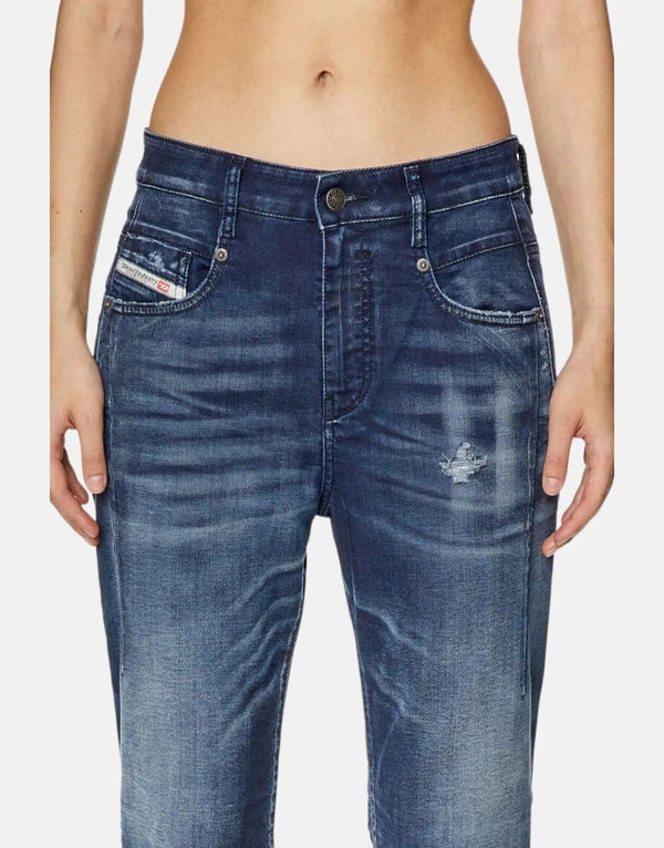Diesel D-Fayza-B Women's Jogg Jeans: Super Comfortable Stretch Denim, Relaxed Tapered Fit