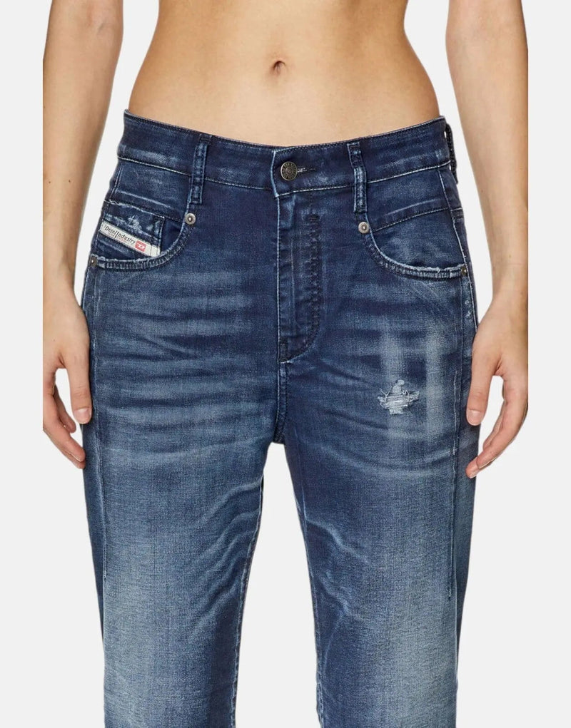 Diesel D-Fayza-B Women's Jogg Jeans: Super Comfortable Stretch Denim, Relaxed Tapered Fit