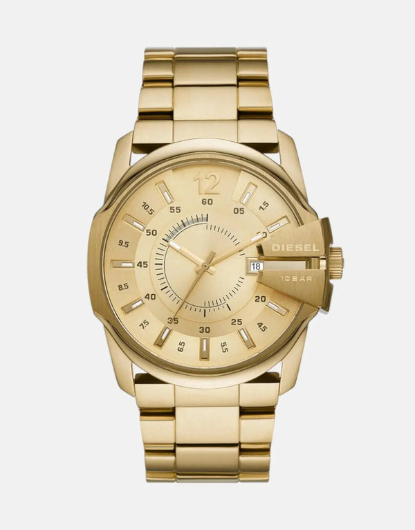 Diesel Master Chief Series Gold Stainless Steel Men's Watch with Quartz Movement