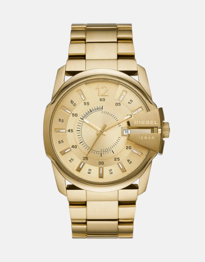 Diesel Master Chief Series Gold Stainless Steel Men's Watch with Quartz Movement