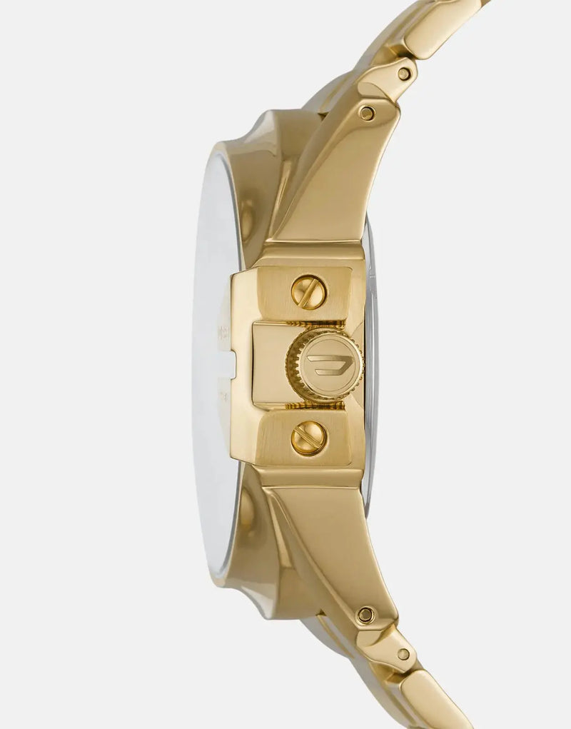 Diesel Master Chief Series Gold Stainless Steel Men's Watch with Quartz Movement