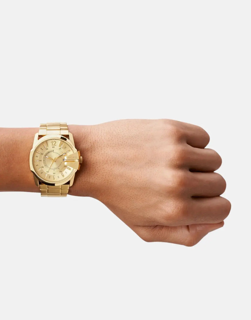 Diesel Master Chief Series Gold Stainless Steel Men's Watch with Quartz Movement