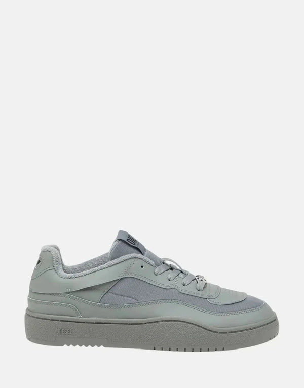 Diesel S-Oval Skate Low Grey Sneakers: Men's Comfortable Leather Terry-Lined Shoes