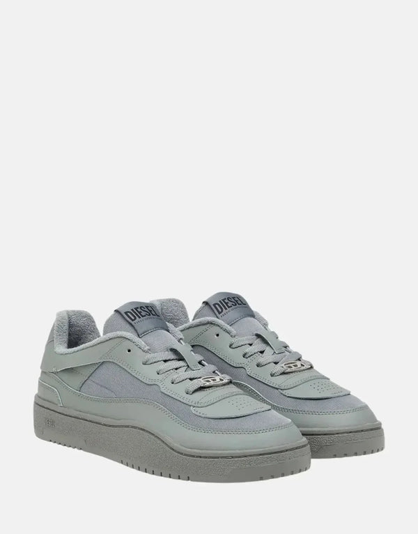 Diesel S-Oval Skate Low Grey Sneakers: Men's Comfortable Leather Terry-Lined Shoes
