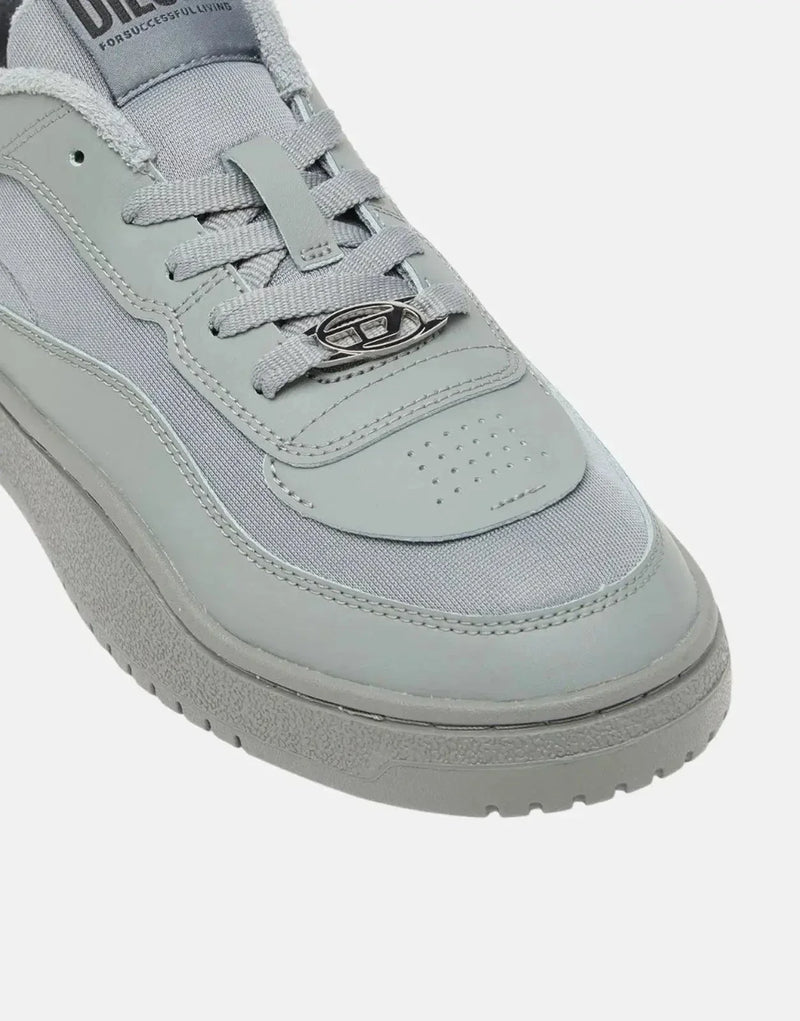 Diesel S-Oval Skate Low Grey Sneakers: Men's Comfortable Leather Terry-Lined Shoes