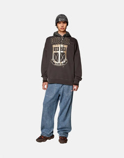Diesel S-Rob L2 Men's Regular-Fit Drop-Shoulder Sweatshirt with Unique Puff Print