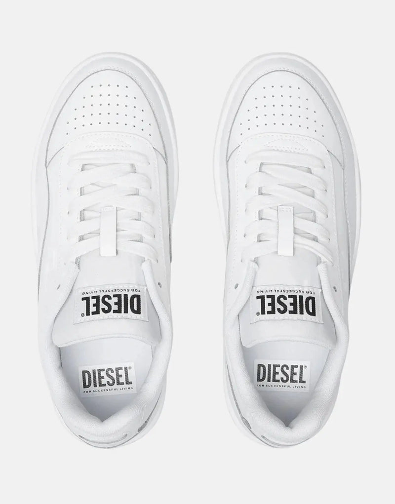 Diesel S-Tracker D Low White Sneakers: Premium Leather, Modern Style for Men
