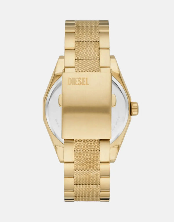 Diesel Scraper Men's Gold Stainless Steel Analog Watch - Quartz Movement