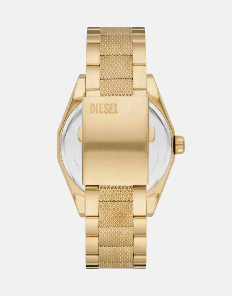 Diesel Scraper Men's Gold Stainless Steel Analog Watch - Quartz Movement