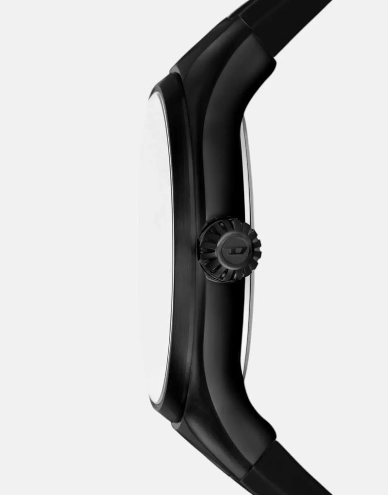 Diesel Streamline Blue Sunray Dial Watch with Black Silicone Strap