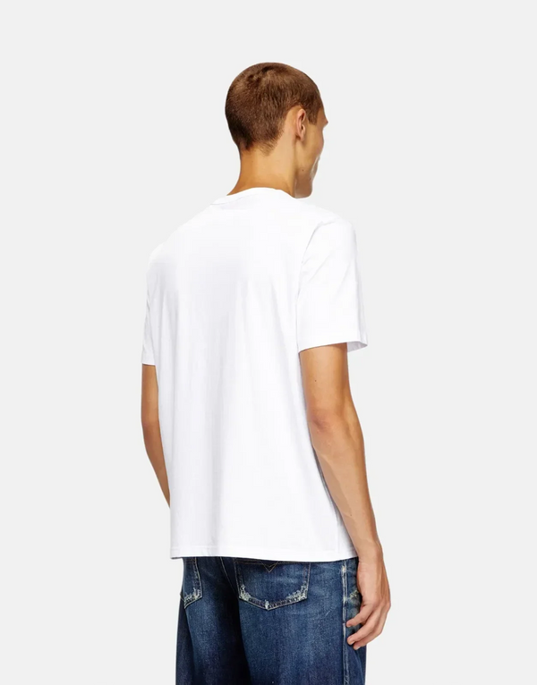 Diesel Microdiv Regular Fit T-Shirt: Soft Cotton, Crew Neck, Embroidered Logo, Unisex Style