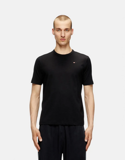 Diesel Microdiv Logo Crew Neck T-Shirt: Soft Cotton, Unisex, Versatile Black