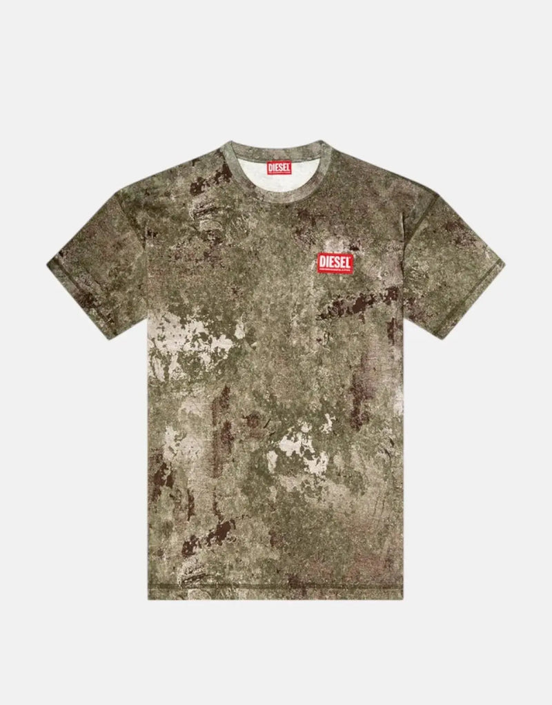 Diesel T-Boxt R12 Men's Organic Cotton Relaxed Fit Distressed Logo T-Shirt