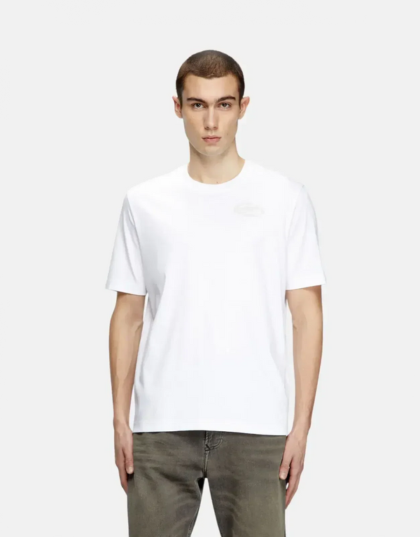 Diesel T-Madjust R2 Men's White Mercerized Cotton T-Shirt Soft Durable