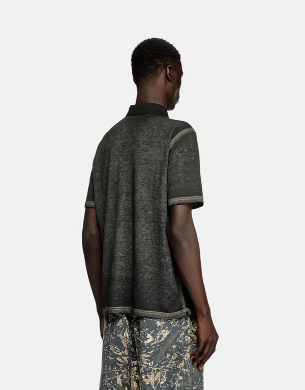 Stylish Diesel Men's T-Rejust Polo Shirt Unique Water Print Design