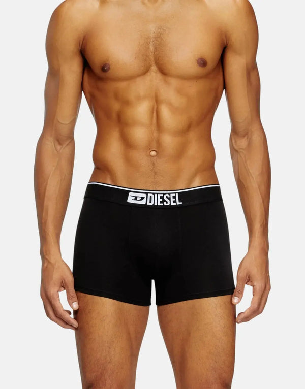 Diesel UMBX-Sebastian Men's 3-Pack Comfortable Stretch Cotton Boxer Briefs with Logo
