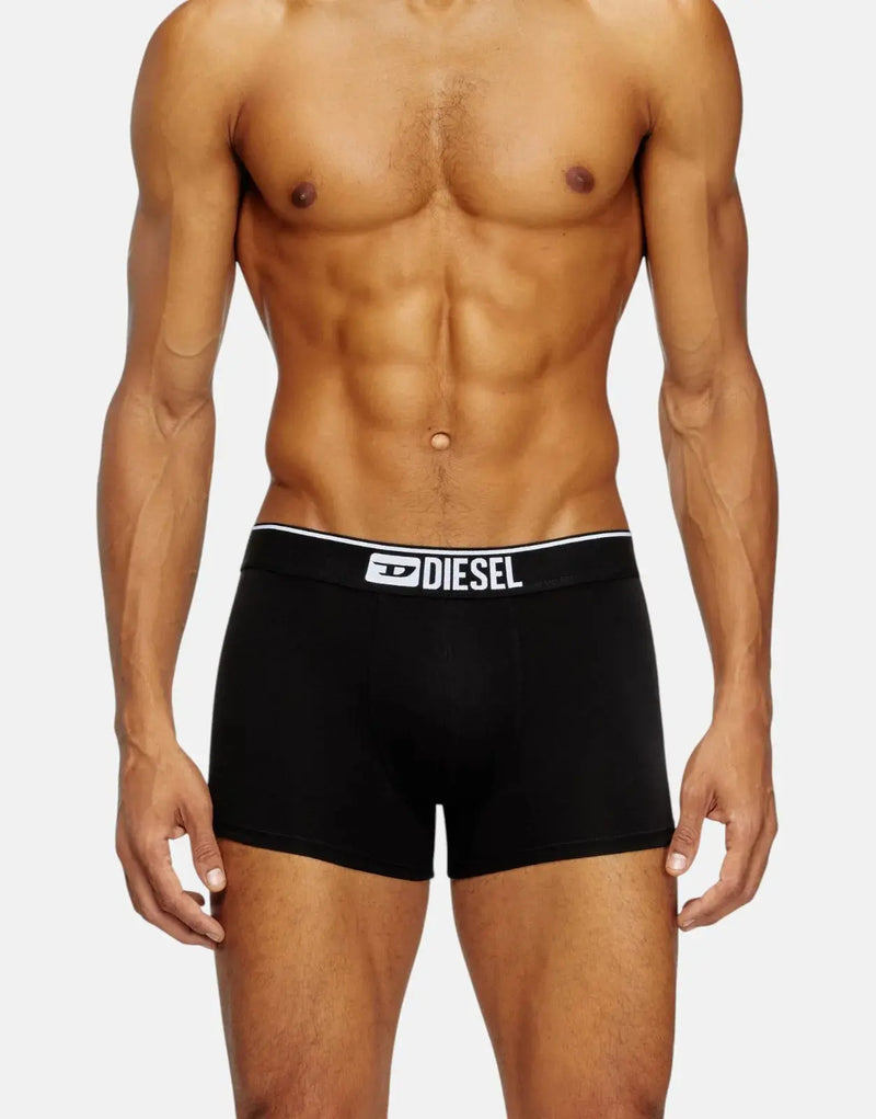 Diesel UMBX-Sebastian Men's 3-Pack Comfortable Stretch Cotton Boxer Briefs with Logo