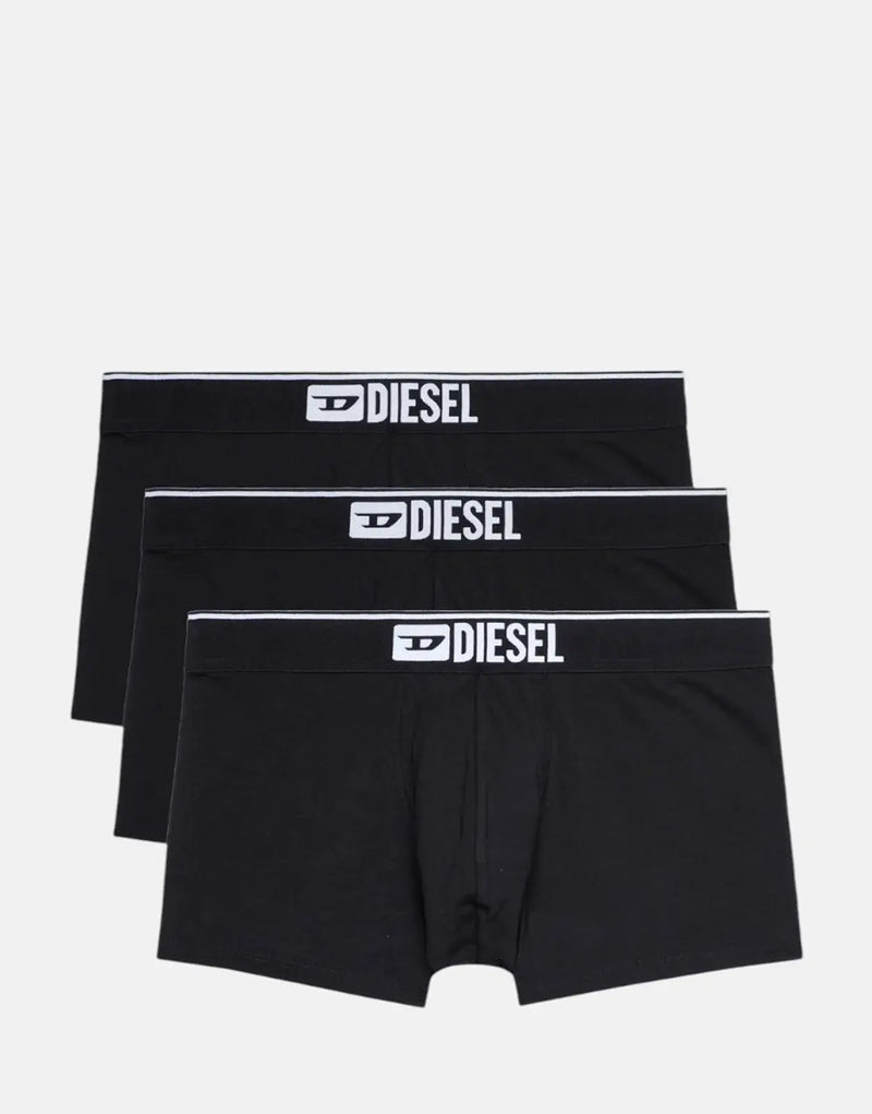 Diesel UMBX-Sebastian Men's 3-Pack Comfortable Stretch Cotton Boxer Briefs with Logo