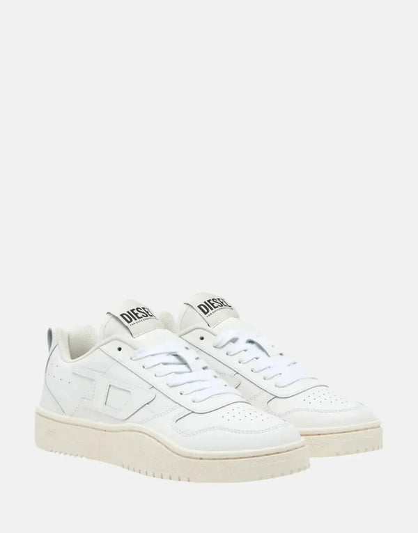 Diesel Ukiyo V2 Low-Top Sneakers: Men's White Leather & Nylon Trainers